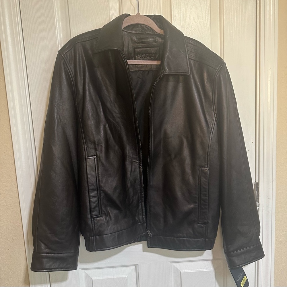 Roundtree & Yorke Black Leather Jacket